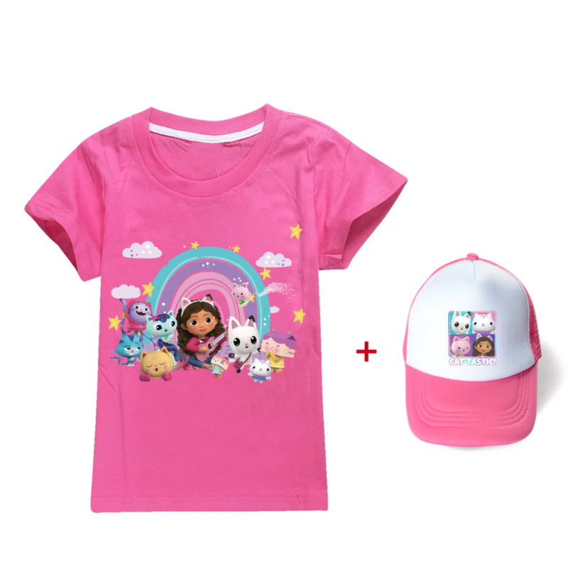 Street Fashion Hot - キャンディ 2025Gabbys ドールハウス 3D プリント子供 Tシャツファッション夏半袖