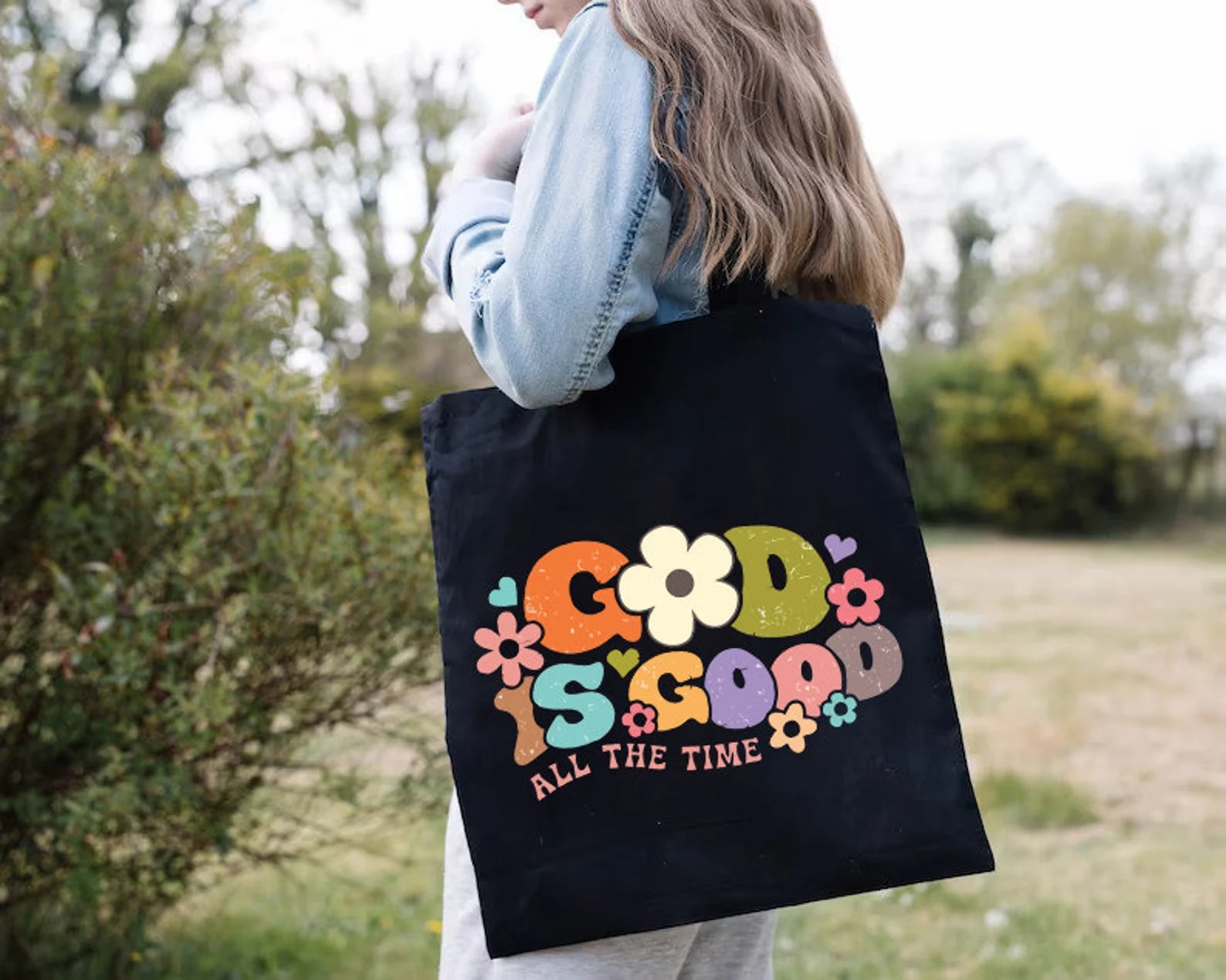 Tote Bag Canvas Print - God Is Good トートバッグ キャンバスバッグ ショルダーバッグ