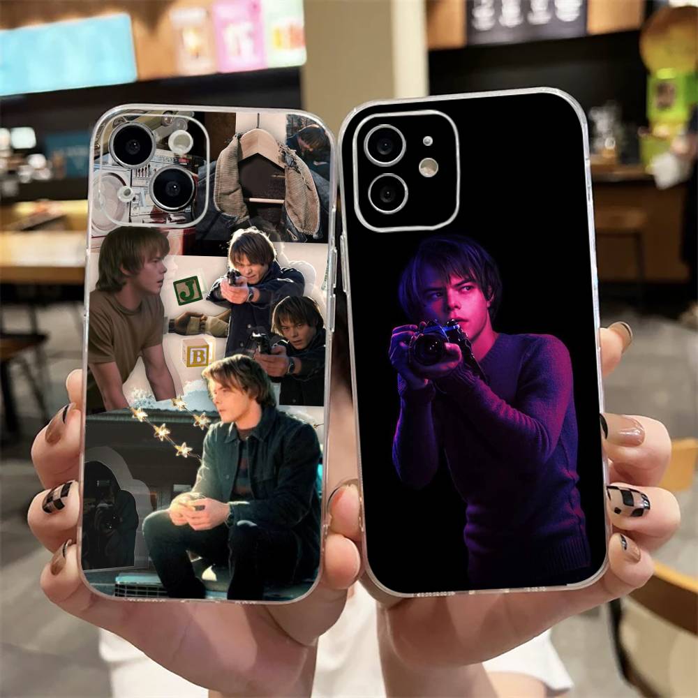 Street Fashion Official - 英国俳優チャーリー・ヒートンのiPhone17、16、15、14、13、12、11 Plus、Pro Max用ソフト透明カバー