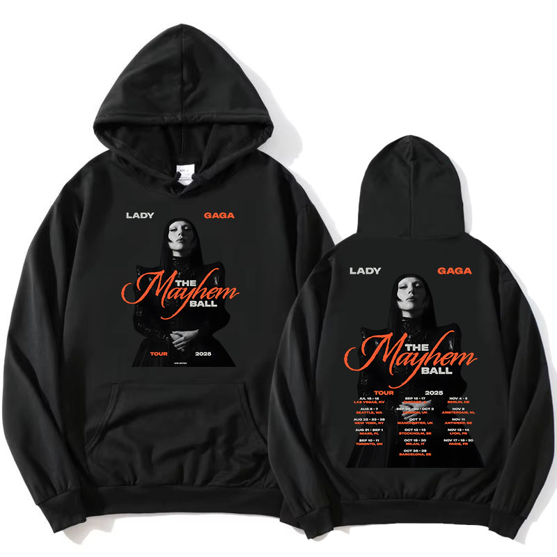 Graphic Hoodie Streetwear - レディー・ガガ ザ・メイヘム・ボール・ツアー 2025 パーカー メンズ レディース