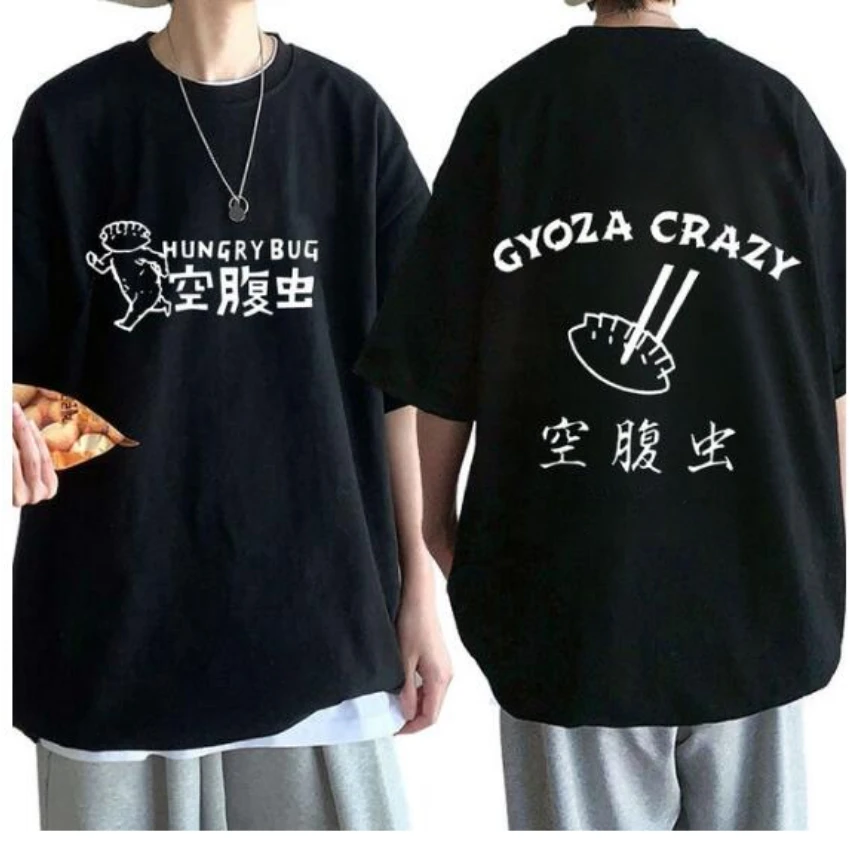 Street Fashion Anime - 男性と女性のためのユニセックスTシャツ,漫画のプリントが施された楽しいユニセックスストリートウェア,楽しい,90年代のファッション