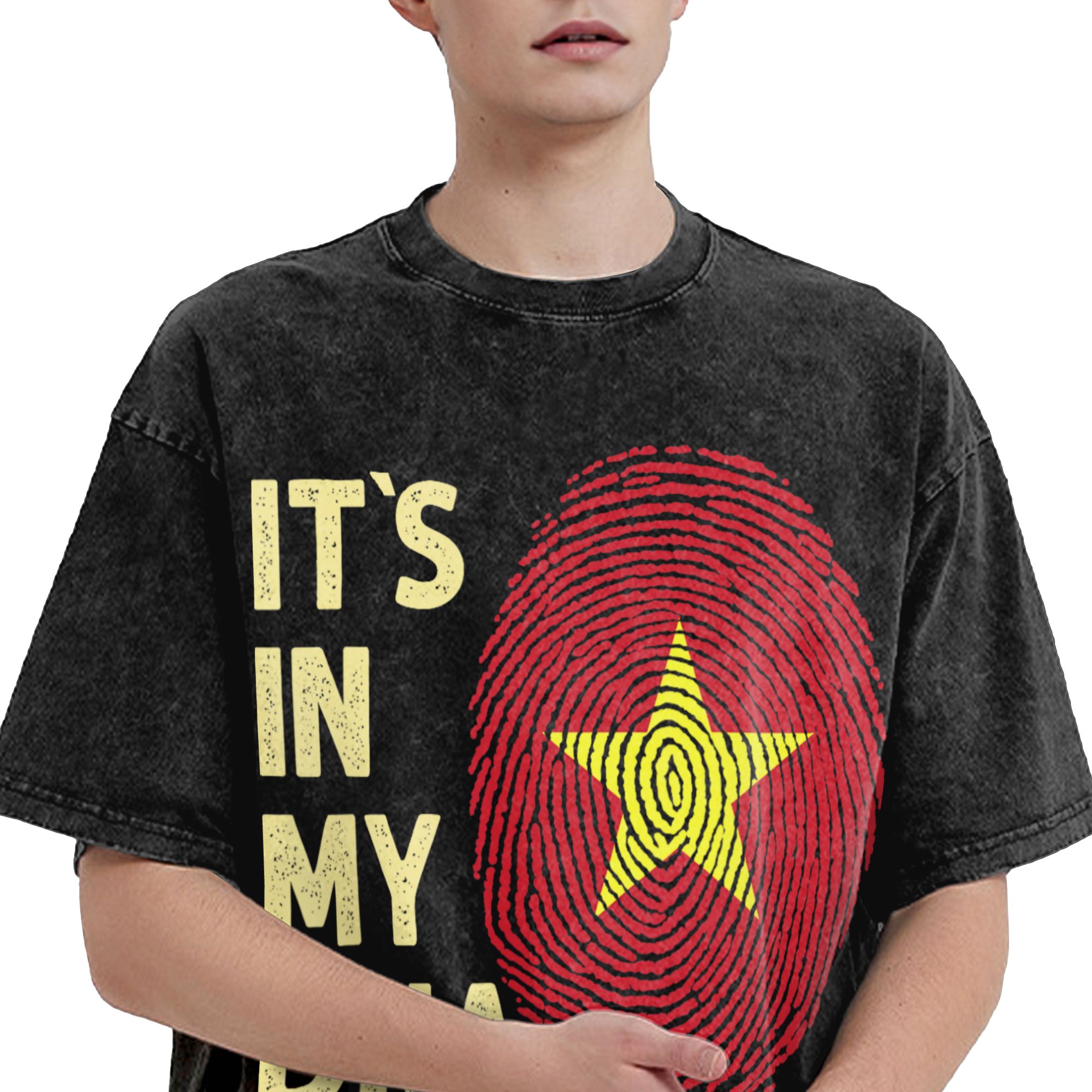 ベトナムが私の DNA に込められたベトナム国旗 T シャツ - Street Fashion In Vietnam のレビューと価格