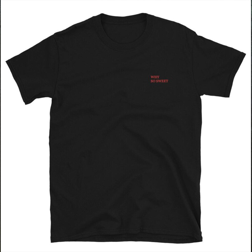 なぜそんなに甘い手紙刺繍男性女性半袖 Tシャツ夏ルーズカジュ - Street Fashion Men 2025 のレビューと価格