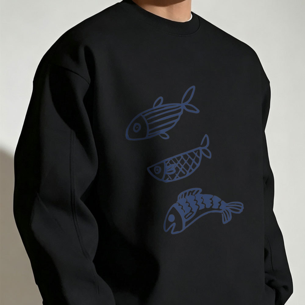 メンズスウェットシャツ 日本の漢字 釣り文化 グラフィックプ - Graphic Hoodie Streetwear のレビューと価格