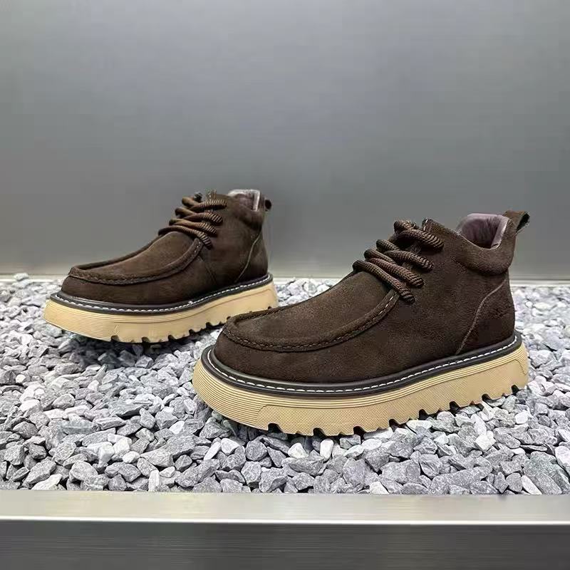 秋冬メンズプラットフォームブーツデザイナーノンスリップオート - Street Fashion Men 2025 のレビューと価格