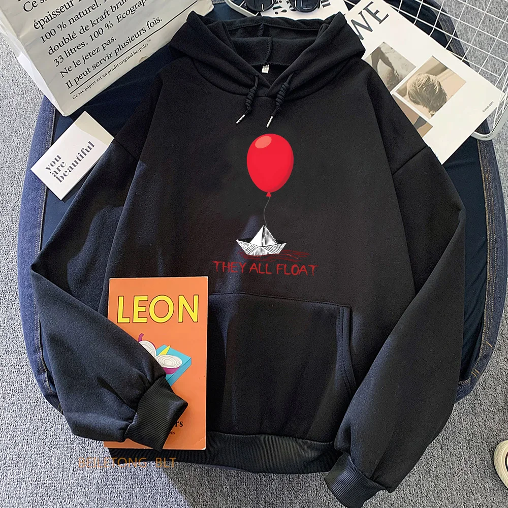 ホラー映画スティーブンキングイットピエロスウェットシャツ長袖 - Graphic Hoodie Streetwear のレビューと価格