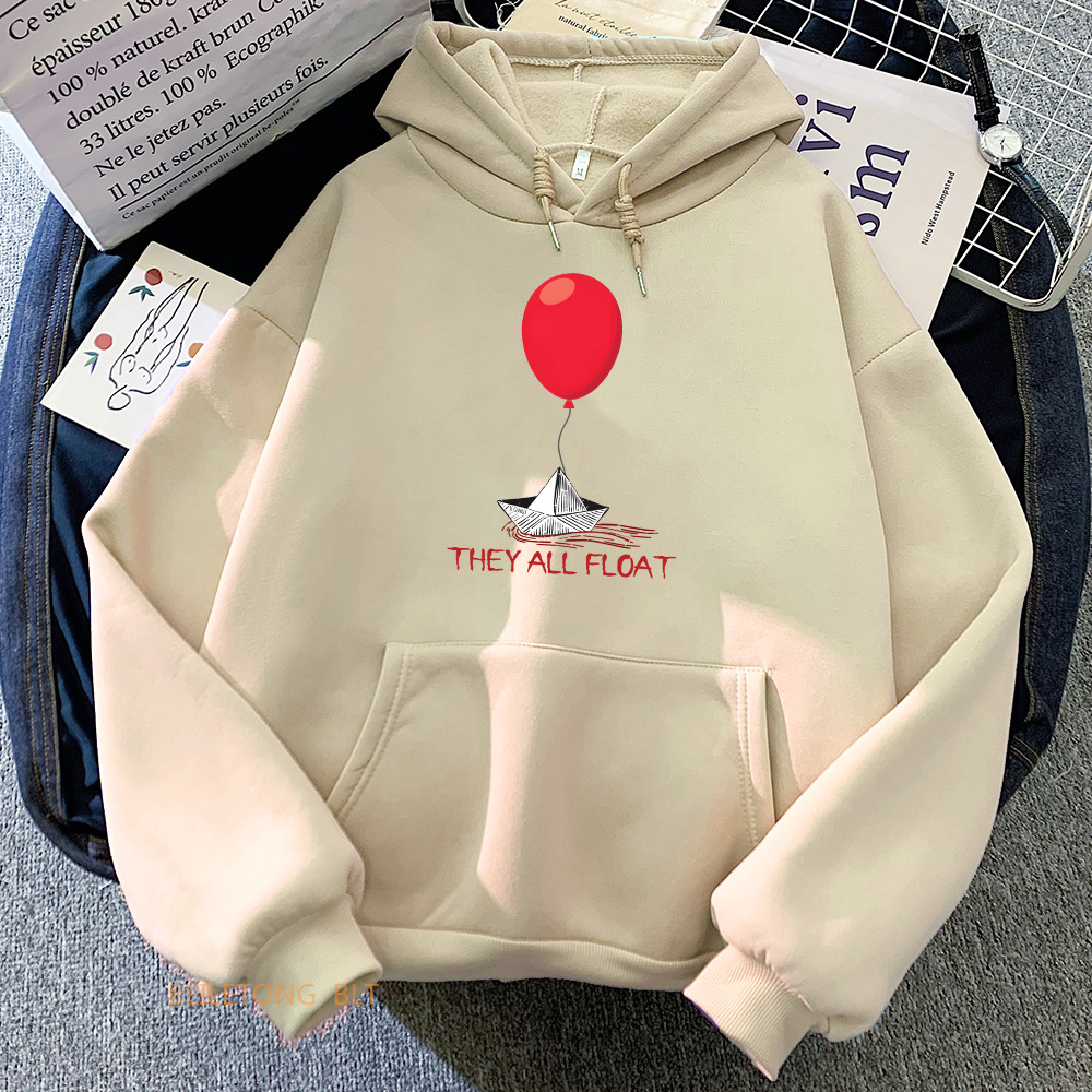 ホラー映画スティーブンキングイットピエロスウェットシャツ長袖 - Graphic Hoodie Streetwear のレビューと価格