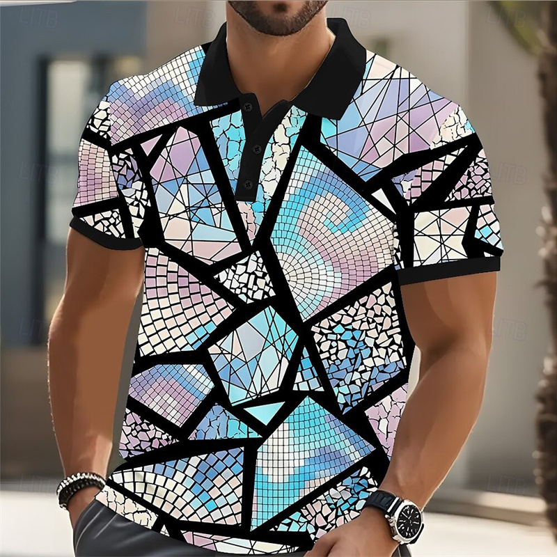 2025年 メンズ ポロシャツ ゴルフシャツ カラーブロック - Street Fashion Men 2025 のレビューと価格