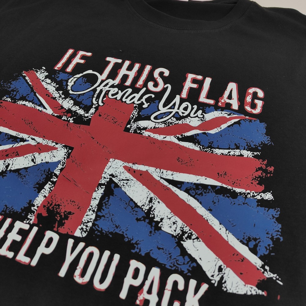 この旗があなたを傷つけるならユニオンジャック英国メンズ Tシ - Street Fashion Usa のレビューと価格