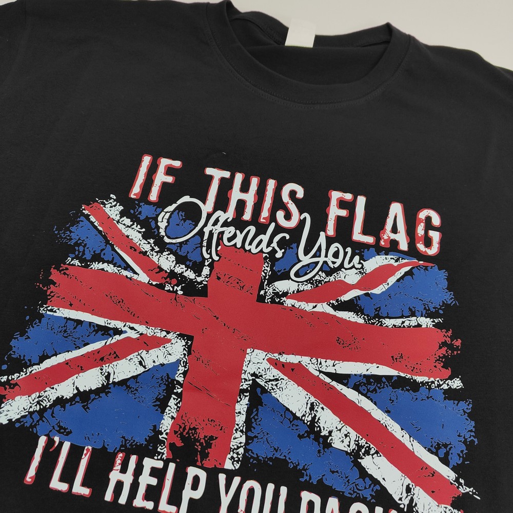 この旗があなたを傷つけるならユニオンジャック英国メンズ Tシ - Street Fashion Usa のレビューと価格