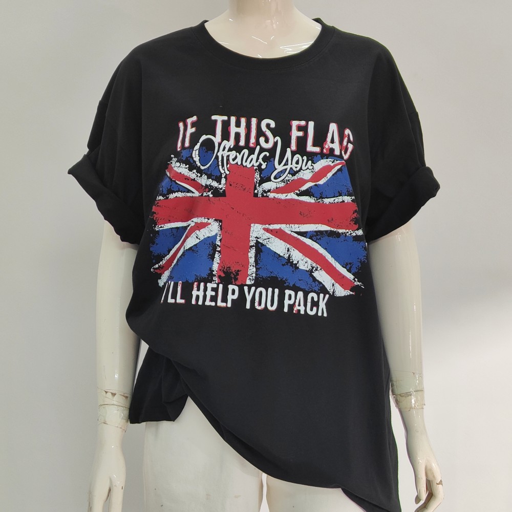この旗があなたを傷つけるならユニオンジャック英国メンズ Tシ - Street Fashion Usa のレビューと価格