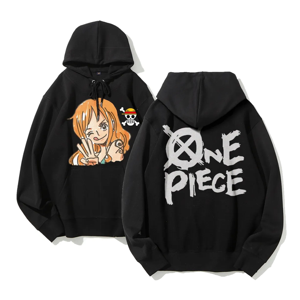 ワンピースナミアニメパーカー男性女性プルオーバースウェットシ - Graphic Hoodie Streetwear のレビューと価格