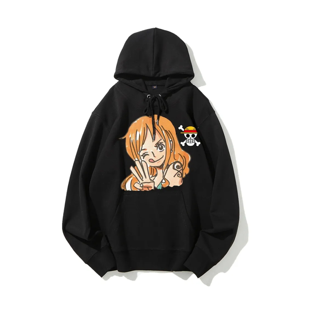 ワンピースナミアニメパーカー男性女性プルオーバースウェットシ - Graphic Hoodie Streetwear のレビューと価格