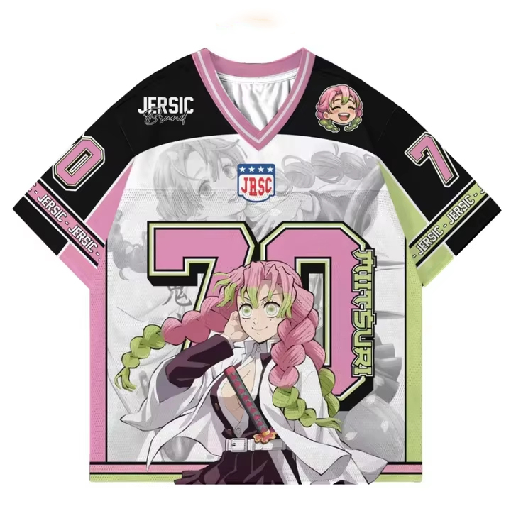 デーモンスレイヤーアニメキャラクタープリント夏半袖Tシャツユ - Street Fashion Anime のレビューと価格