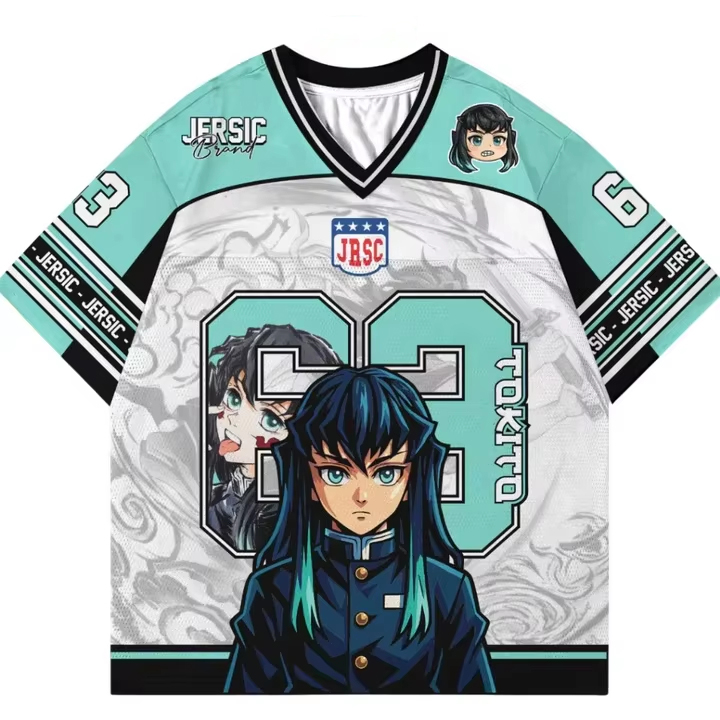デーモンスレイヤーアニメキャラクタープリント夏半袖Tシャツユ - Street Fashion Anime のレビューと価格
