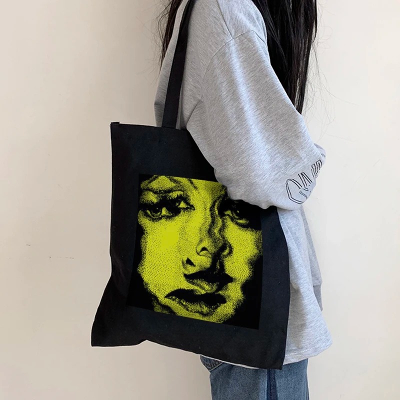 ホラー女性キャンバスバッグパンクヴィンテージダーク大容量イン - Tote Bag Canvas Print のレビューと価格