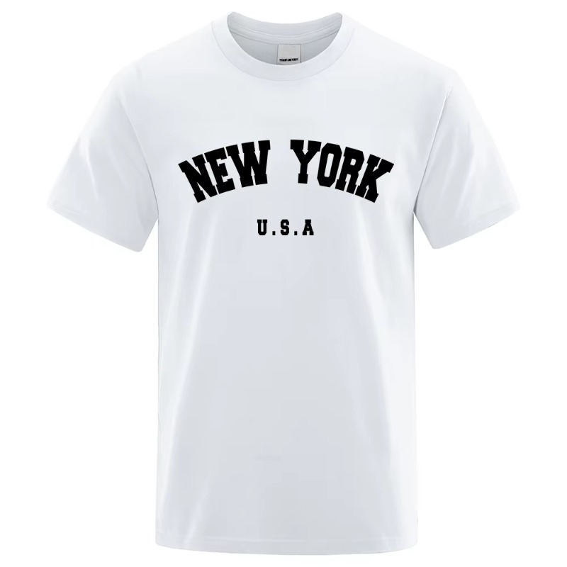 米国ニューヨーク米国シティストリートプリント Tシャツ男性用 - Street Fashion Usa のレビューと価格