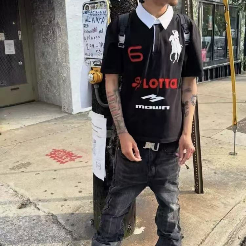 2025年夏 メンズ ハイストリートファッション 刺繍ボタン - Street Fashion Men 2025 のレビューと価格
