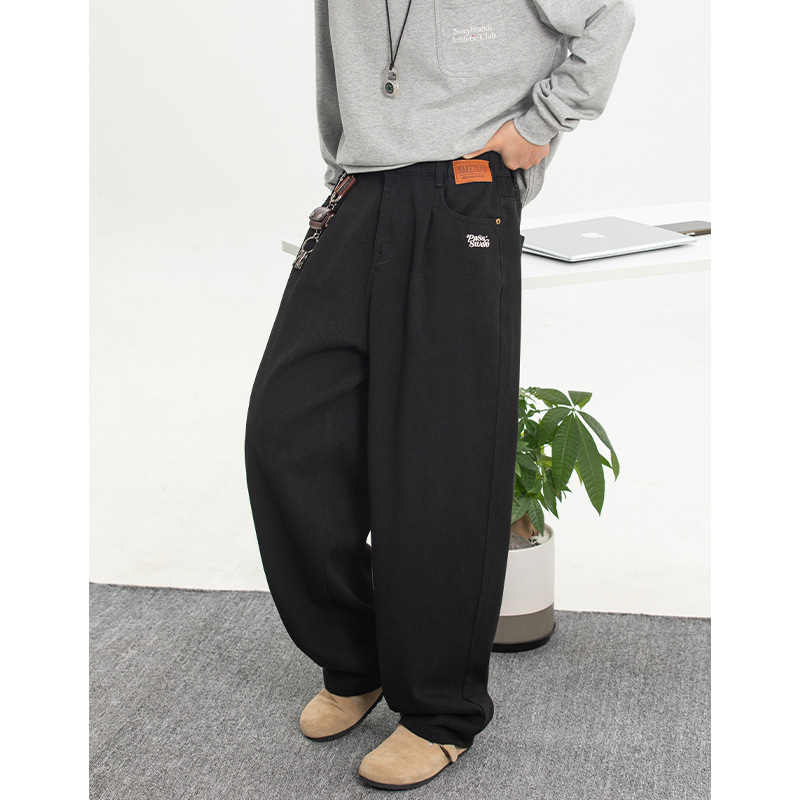 男性用の文字が刺繍されたパンツ,カジュアルなセミエラスティッ - Street Fashion Men 2025 のレビューと価格