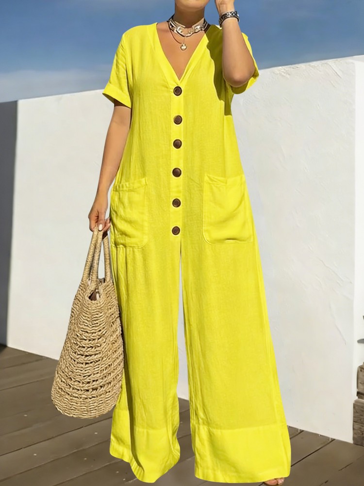 プラスサイズ女性服ジャンプスーツ夏服ブルーアーバンレジャーボ - Street Fashion News のレビューと価格
