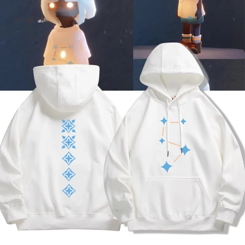 ゲームファンギフトパーカースカイ光の子プリントスターグラフィ - Graphic Hoodie Streetwear のレビューと価格