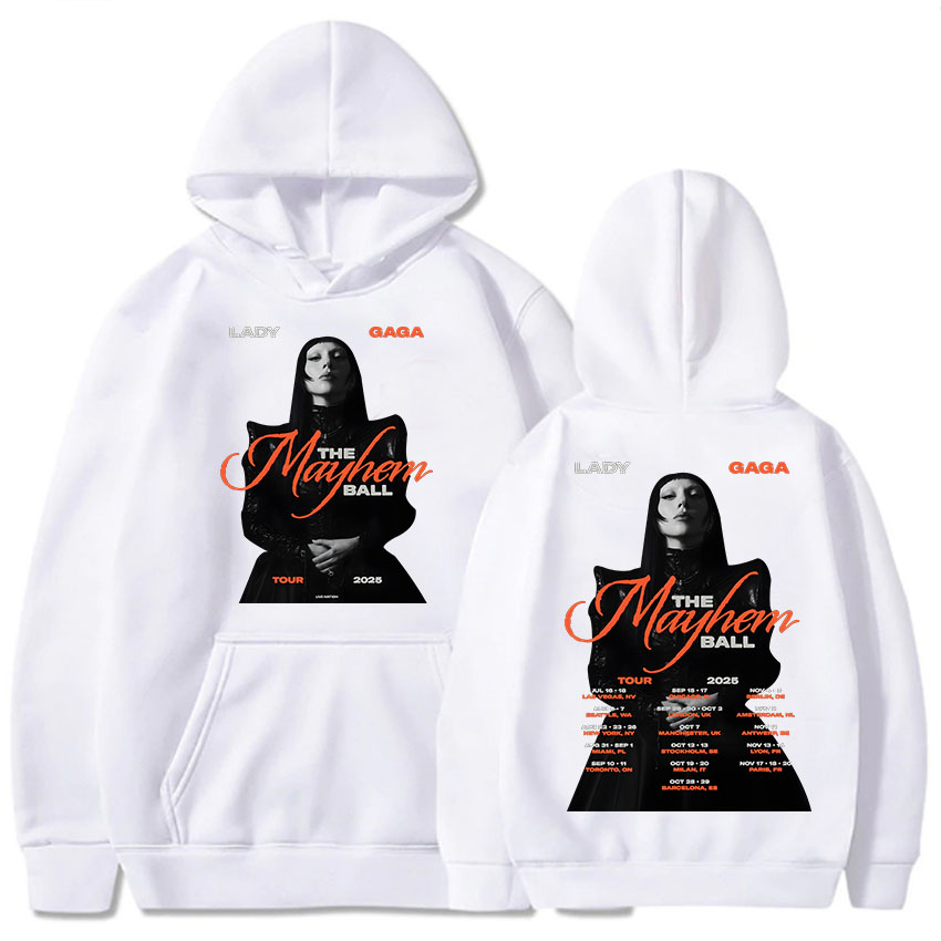 レディー・ガガ ザ・メイヘム・ボール・ツアー 2025 パー - Graphic Hoodie Streetwear のレビューと価格