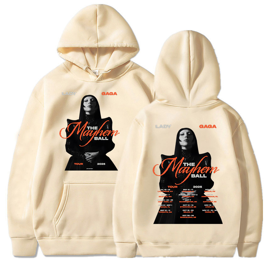 レディー・ガガ ザ・メイヘム・ボール・ツアー 2025 パー - Graphic Hoodie Streetwear のレビューと価格