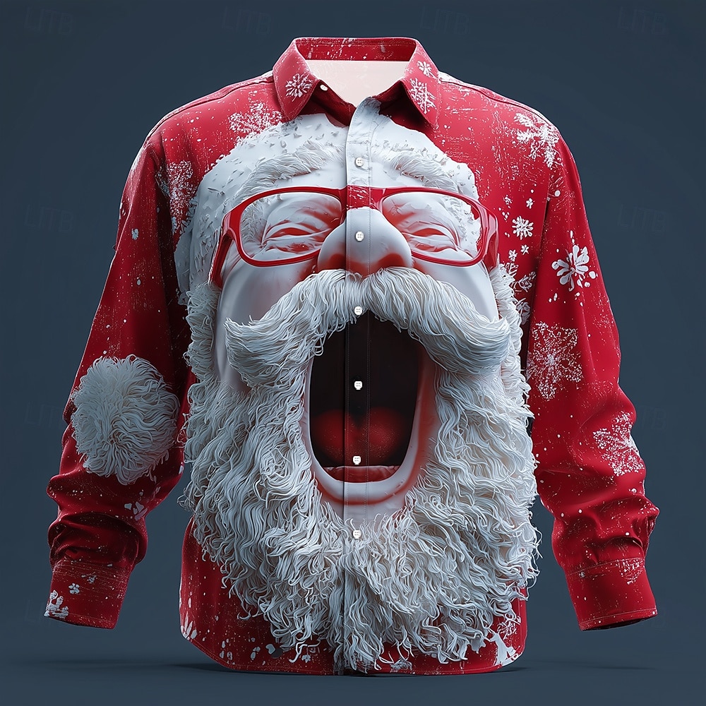 クリスマス メンズ 3D グラフィック 長袖、ストリート ス - Street Fashion Fall 2025 のレビューと価格