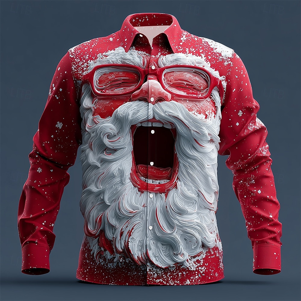 クリスマス メンズ 3D グラフィック 長袖、ストリート ス - Street Fashion Fall 2025 のレビューと価格