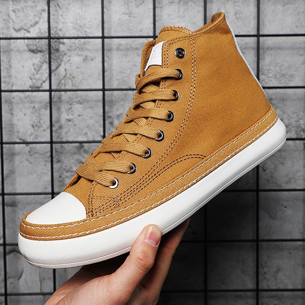 メンズ ハイトップ キャンバス シューズ カジュアル ブラッ - Street Fashion Brand のレビューと価格
