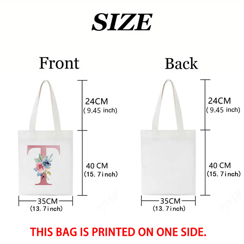 ワイルドフラワー アルファベット Y2K レディース ショル - Tote Bag Canvas Print のレビューと価格