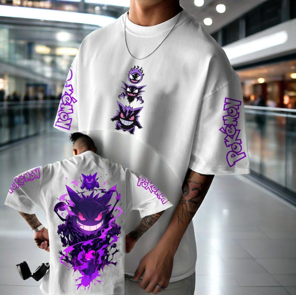 ポケモンアニメーション派生品ゲンガー印刷Tシャツ男性と女性の - Street Fashion Brand のレビューと価格
