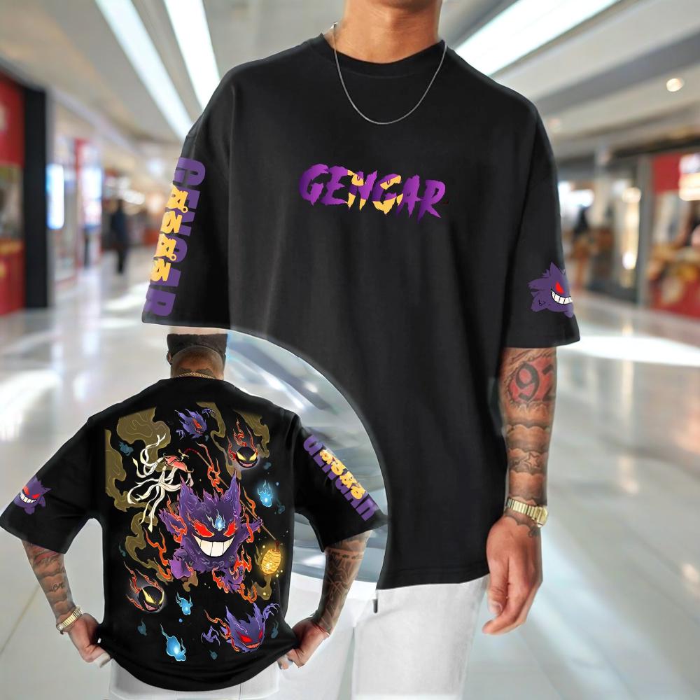ポケモンアニメーション派生品ゲンガー印刷Tシャツ男性と女性の - Street Fashion Brand のレビューと価格