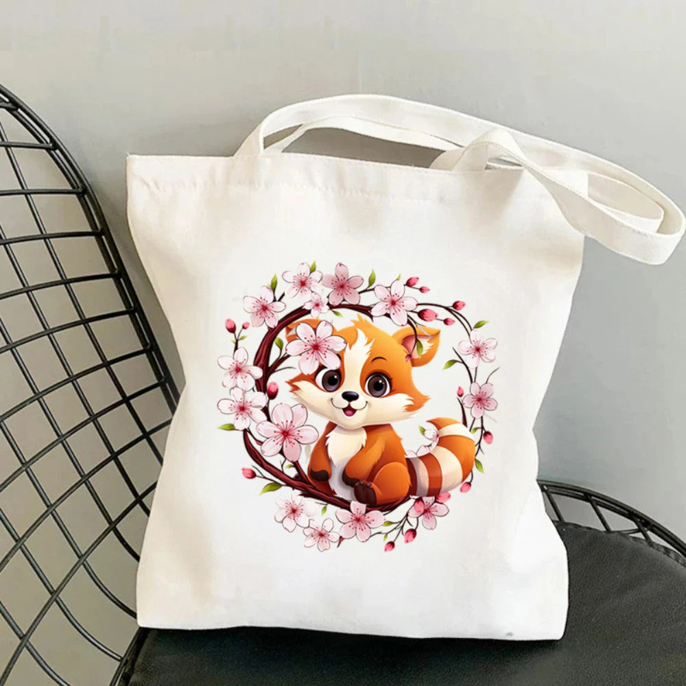 1pc コアラ桜プリントキャンバストートバッグ環境に優しい再 - Tote Bag Canvas Print のレビューと価格
