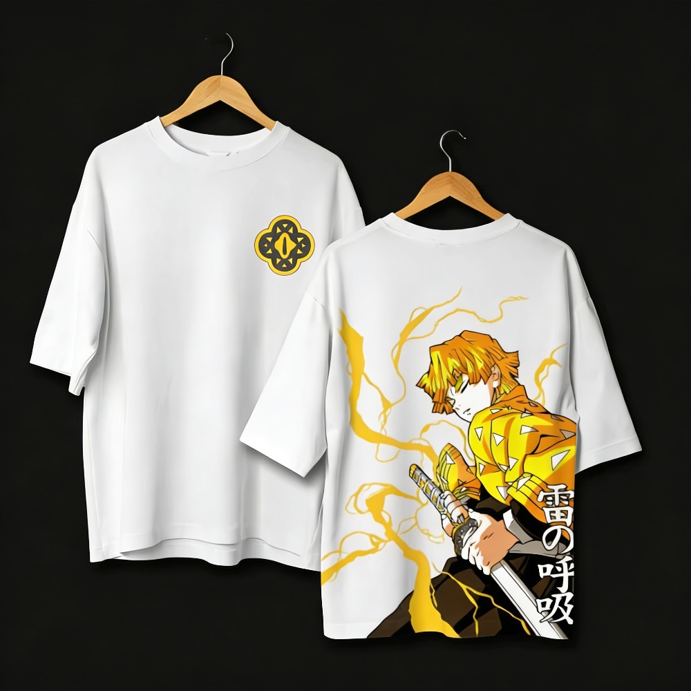 プラスサイズデーモンスレイヤーアニメプリント男性、女性 Tシ - Street Fashion Anime のレビューと価格