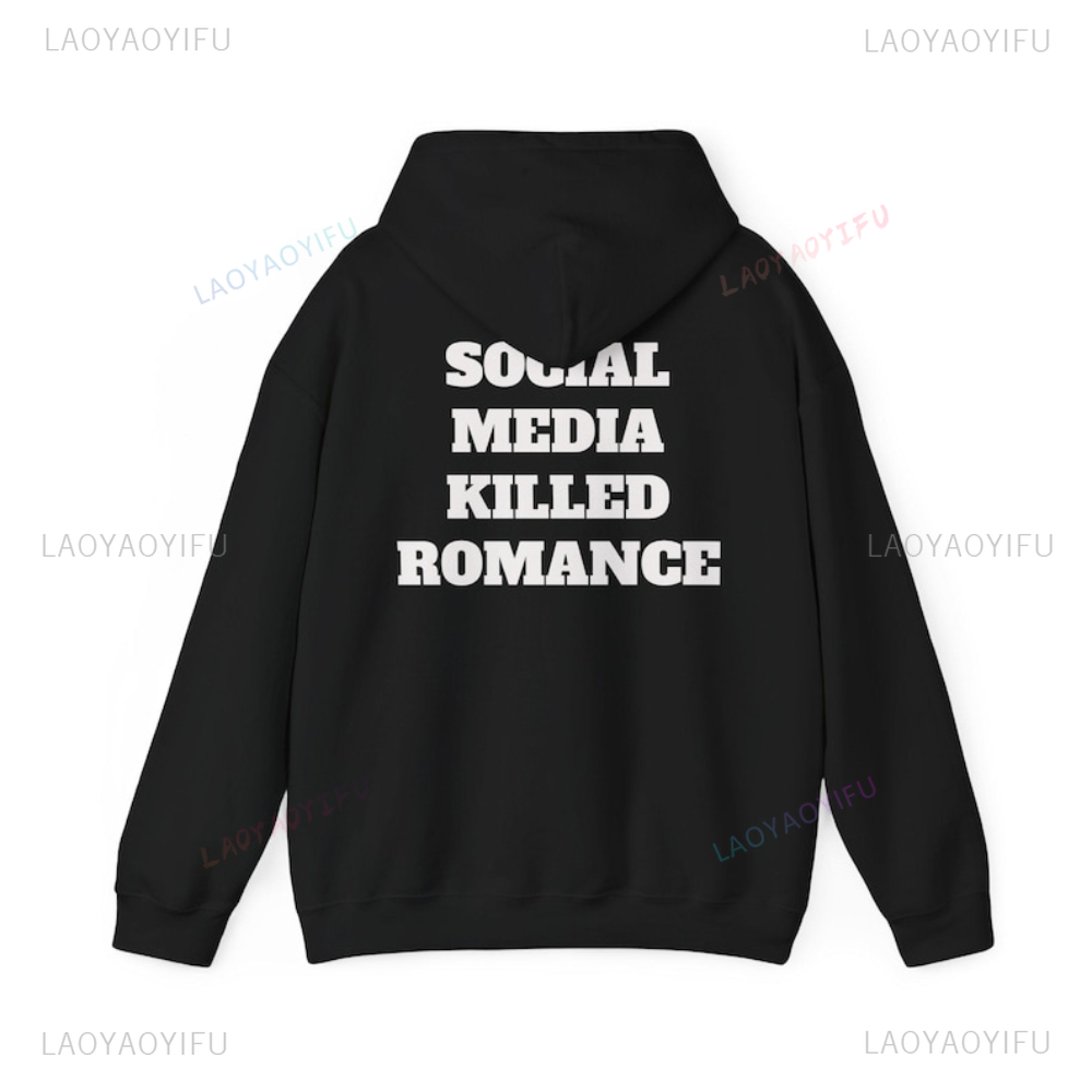 ソーシャルメディアキルドロマンスシンプルな手紙女性男性グラフ - Graphic Hoodie Streetwear のレビューと価格